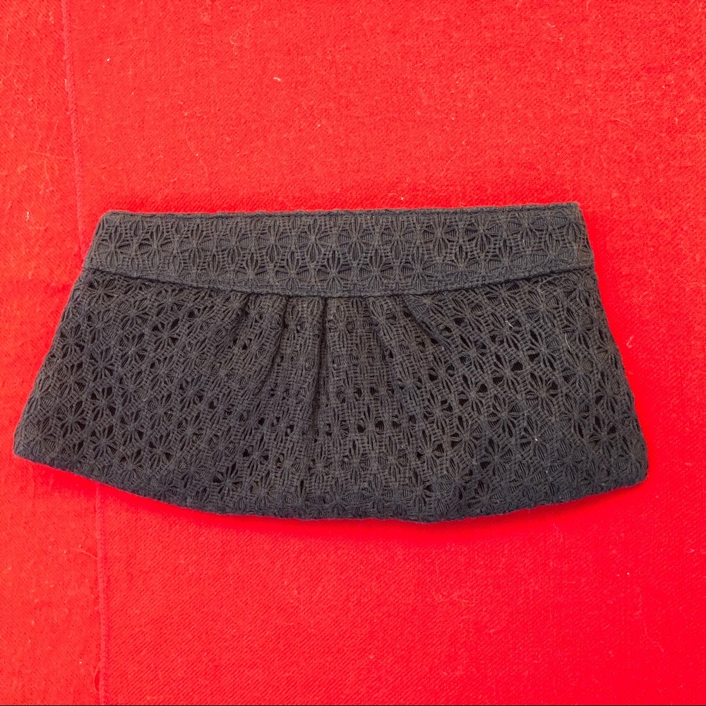 Black clutch crochet old navy evening